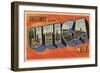 Utica, New York - Large Letter Scenes-Lantern Press-Framed Art Print
