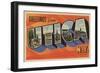 Utica, New York - Large Letter Scenes-Lantern Press-Framed Art Print