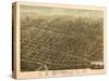 Utica, New York - Panoramic Map-Lantern Press-Stretched Canvas