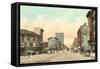 Utica's Busy Corner, Utica, New York-null-Framed Stretched Canvas