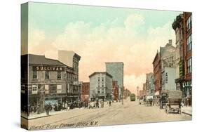 Utica's Busy Corner, Utica, New York-null-Stretched Canvas