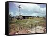 Utility Buildings at the People's Temple Agricultural Project, in Jonestown, Guyana, 1978-null-Framed Stretched Canvas