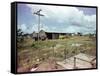 Utility Buildings at the People's Temple Agricultural Project, in Jonestown, Guyana, 1978-null-Framed Stretched Canvas