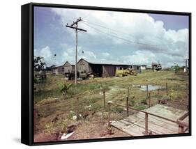 Utility Buildings at the People's Temple Agricultural Project, in Jonestown, Guyana, 1978-null-Framed Stretched Canvas