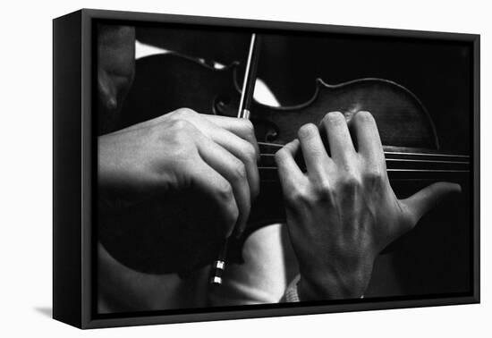 Uto Ughi Playing-Mario de Biasi-Framed Stretched Canvas