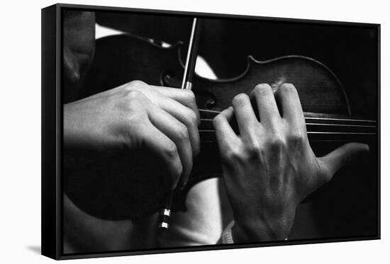 Uto Ughi Playing-Mario de Biasi-Framed Stretched Canvas