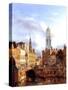 Utrecht with the Oudegracht, 1827-Georg Gillis Van Haanen-Stretched Canvas
