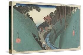 Utsu Mountain, Okabe, C. 1833-Utagawa Hiroshige-Stretched Canvas