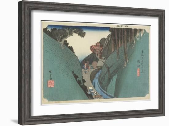 Utsu Mountain, Okabe, C. 1833-Utagawa Hiroshige-Framed Giclee Print