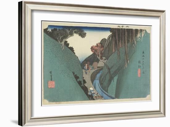 Utsu Mountain, Okabe, C. 1833-Utagawa Hiroshige-Framed Giclee Print