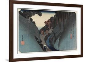 Utsu Mountain, Okabe, C. 1833-Utagawa Hiroshige-Framed Giclee Print