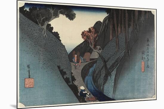 Utsu Mountain, Okabe, C. 1833-Utagawa Hiroshige-Mounted Giclee Print