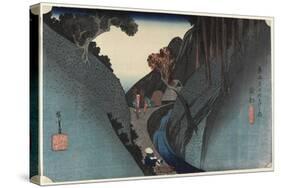 Utsu Mountain, Okabe, C. 1833-Utagawa Hiroshige-Stretched Canvas