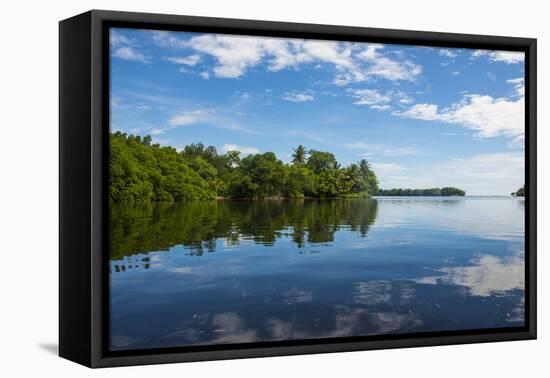 Utwe lagoon, UNESCO Biosphere Reserve, Kosrae, Federated States of Micronesia, South Pacific-Michael Runkel-Framed Stretched Canvas