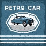 Retro Car Old Vintage Grunge Poster-UVAconcept-Art Print