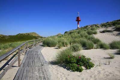 Wooden Path to 'Unterfeuer' at the Hšrnum Odde in Front of the Island of Sylt Built in 1980