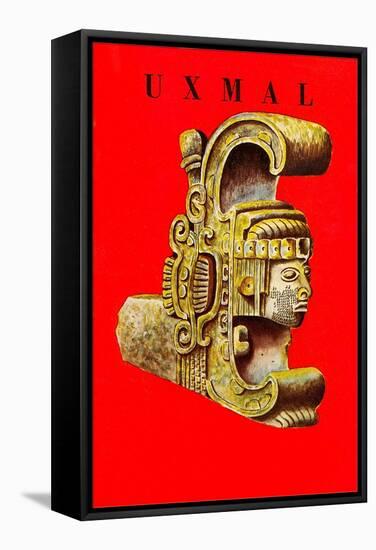 Uxmal, Mexican Travel Poster-null-Framed Stretched Canvas