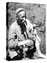 Uzbek Man Smoking Calian, Samarkand, 1936-null-Stretched Canvas