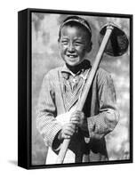 Uzbek Schoolboy Working on a Farm, 1936-null-Framed Stretched Canvas