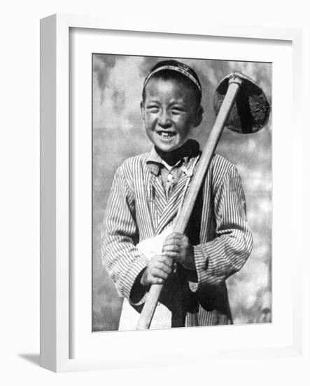 Uzbek Schoolboy Working on a Farm, 1936-null-Framed Giclee Print