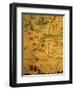 Uzbekistan Region, from Map of Asia Showing Route Taken by Marco Polo-null-Framed Giclee Print