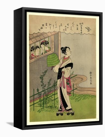 Uzuki-Suzuki Harunobu-Framed Stretched Canvas