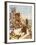 Uzziah erects engines of war on the walls - Bible-William Brassey Hole-Framed Premium Giclee Print