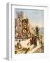 Uzziah erects engines of war on the walls - Bible-William Brassey Hole-Framed Giclee Print