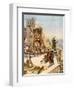 Uzziah erects engines of war on the walls - Bible-William Brassey Hole-Framed Premium Giclee Print