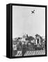 V-1 German Missile over English Town 1944-null-Framed Stretched Canvas