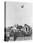 V-1 German Missile over English Town 1944-null-Stretched Canvas