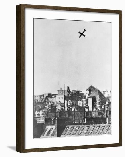 V-1 German Missile over English Town 1944-null-Framed Photographic Print