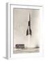 V-2 Rocket at White Sands Proving Ground, New Mexico-null-Framed Art Print