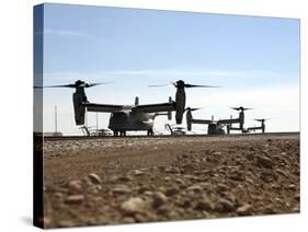 V-22 Osprey Tiltrotor Aircraft Arrive at Camp Bastion, Afghanistan-Stocktrek Images-Stretched Canvas