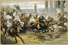 The Fall of Rome Alaric's Visigoths Ride Exuberantly into Rome-V. Checa-Framed Art Print