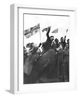 V Day Celebrations in Trafalgar Square London, 1945-null-Framed Photographic Print