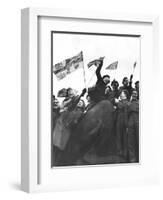 V Day Celebrations in Trafalgar Square London, 1945-null-Framed Photographic Print