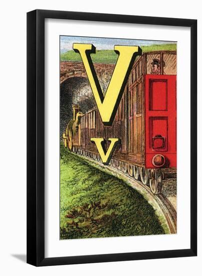 V For the Van That Follows the Train-Edmund Evans-Framed Art Print