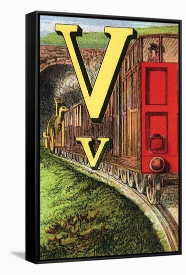 V For the Van That Follows the Train-Edmund Evans-Framed Stretched Canvas