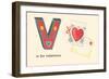 V is for Valentine-null-Framed Art Print