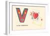 V is for Valentine-null-Framed Art Print