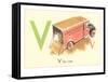 V is for Van-null-Framed Stretched Canvas