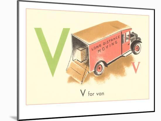 V is for Van-null-Mounted Art Print