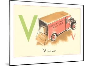 V is for Van-null-Mounted Art Print