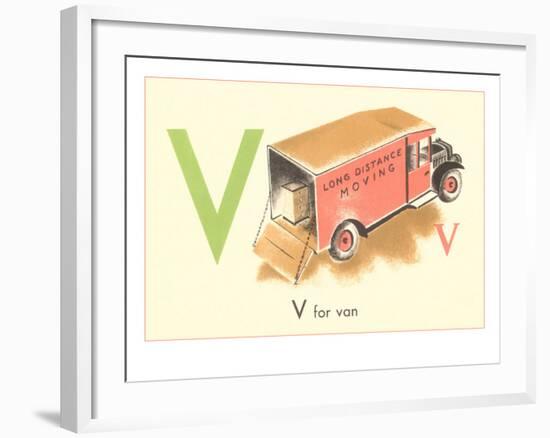 V is for Van-null-Framed Art Print