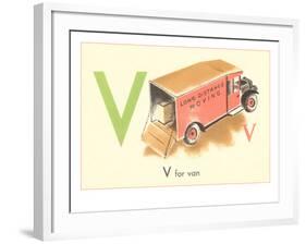 V is for Van-null-Framed Art Print