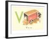 V is for Van-null-Framed Art Print
