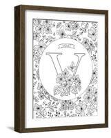 V is for Violet-Heather Rosas-Framed Art Print