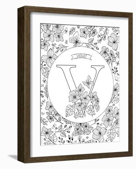 V is for Violet-Heather Rosas-Framed Art Print