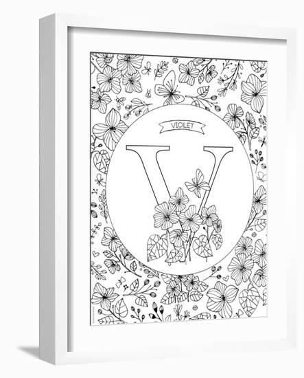 V is for Violet-Heather Rosas-Framed Art Print